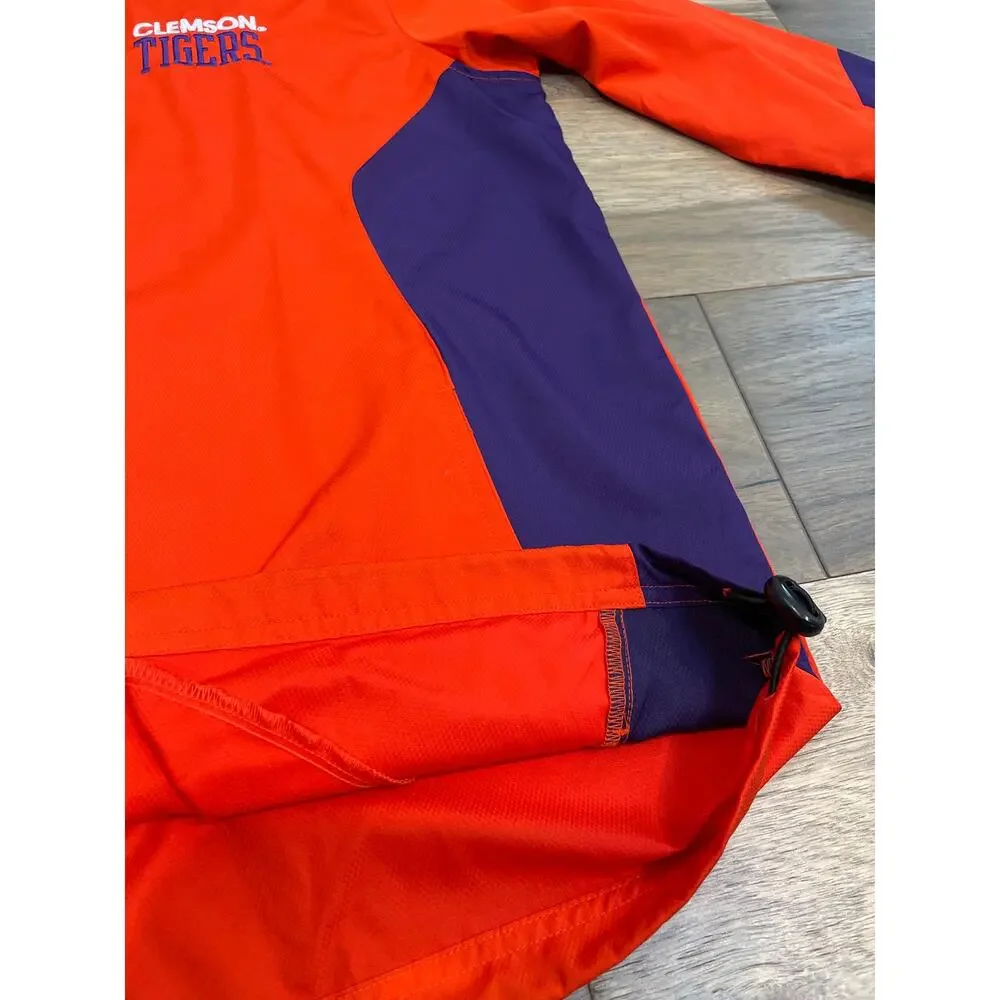 Clemson Tigers M Orange Windbreaker NWT Knights Apparel Embroidered Front Back